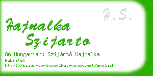 hajnalka szijarto business card
