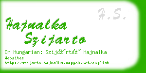 hajnalka szijarto business card